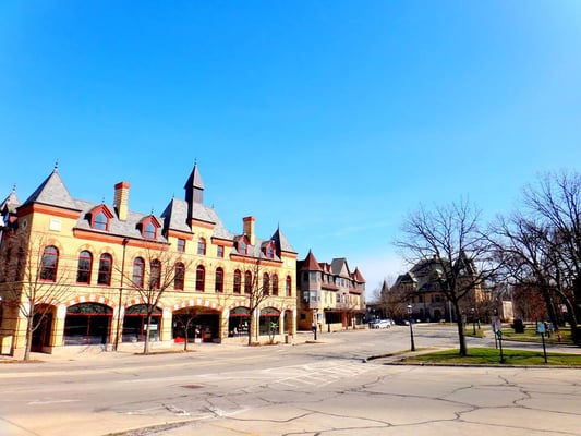 Our home base, right in historic Riverside's Arcade Building!  It's a quick trip into the city, and in the heart of the western suburbs.