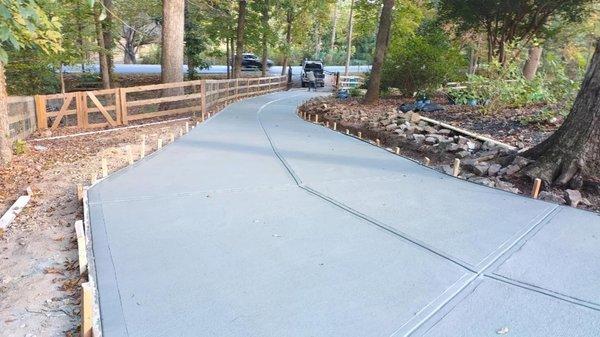 Complete driveway replacement in Alpharetta, GA.