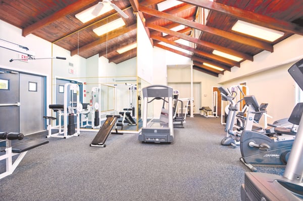 Work out in the fully-equipped fitness center