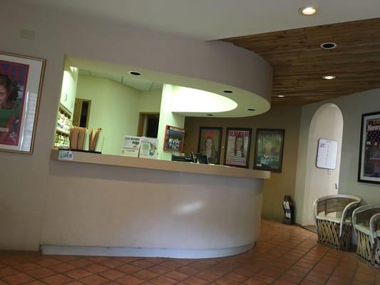 Reception desk.