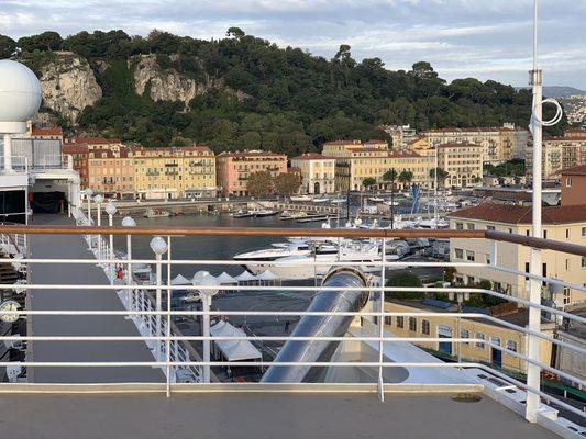 From the deck Civitavecchia pot in Italy