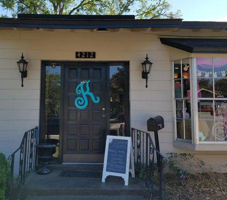 Front Entrance at new location - Business shares space at Kara and Company Salon, which has recently been remodeled.