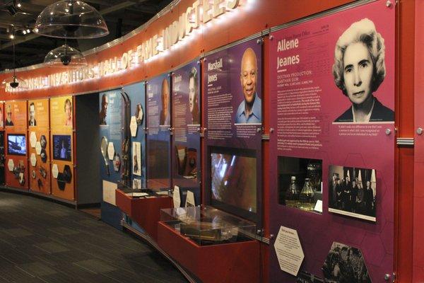 Each 2017 Inductee is represented in their own mini exhibit on the National Inventors Hall of Fame Inductee wall.