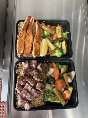 Filet Mignon Platter & Salmon Platter