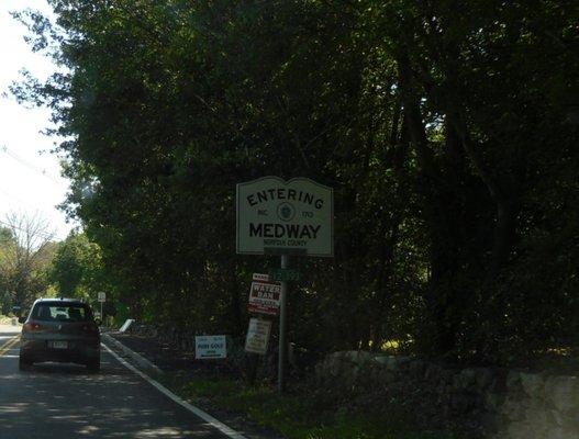 Entering Medway from Holliston.