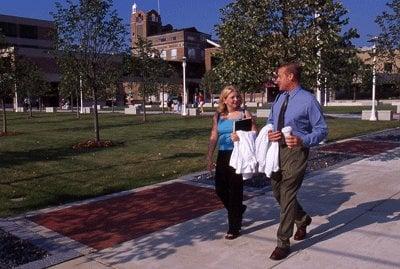 College Plaza in front of the Academic Health Center