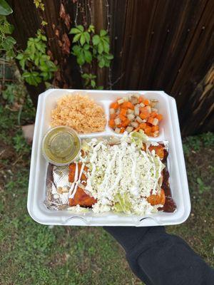 Fried Chicken Enchiladas