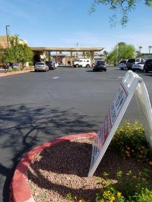 Drive thru rush hour at 9:34 A.M.. (4/28/2020)