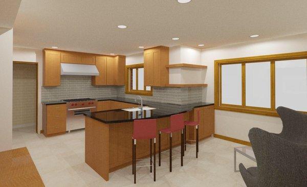 3D drawings really help clients visualize the renovation.