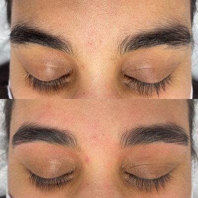 Brow waxing