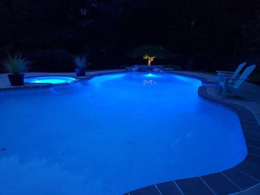 Pool After - Lit @ Night