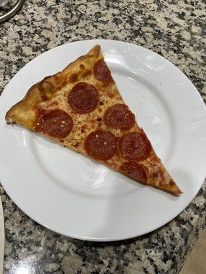 Pepperoni slice. Look at that coverage! You want pepperoni slices? You got 'em, pal!