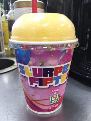 I got my Free Peach Orange slurpee today