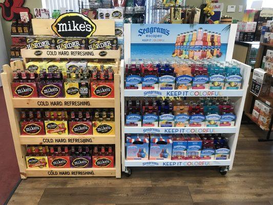 Mike's Seagram's displays