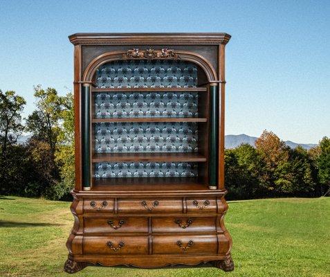 Jumping Horse Bombe Display Case by Award Winning Designer/Maker Jerry Whittington. A True Equestrian Style Masterpiece.