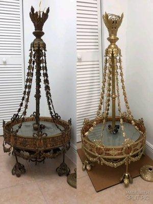 Antique chandelier restoration