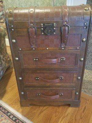 Leather storage chest $65.00