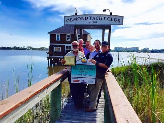 It was a honor to present the Ormond Yacht Club with the Ormond Beach Chamber of Commerce Beautification Award today...