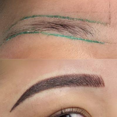 Micro-shaded eyebrows