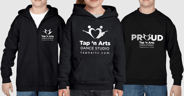 If you are a student, alumni or proud parent of a Tap 'n Arts Dance Studio student, show your pride with our Spiritwear!