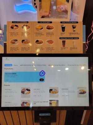 menu and order kiosk