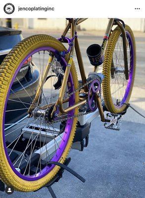 People anodize on this Kobe BMX bike