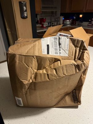 The shape my package was in when delivered!