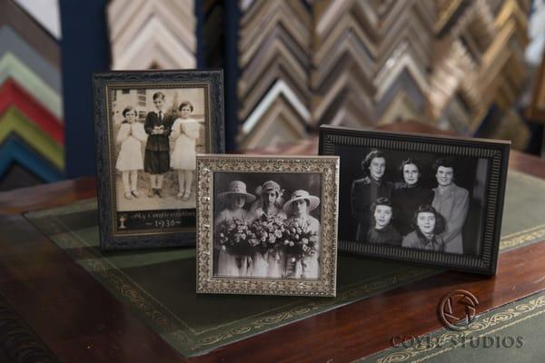 We can create a custom look with our "ready made" frames. Budget friendly and gorgeous.