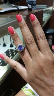 No place better for a vintage engagement ring. Custom Sapphire perfection. Thanks Peter.