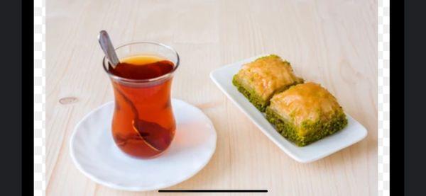 Baklava and tea