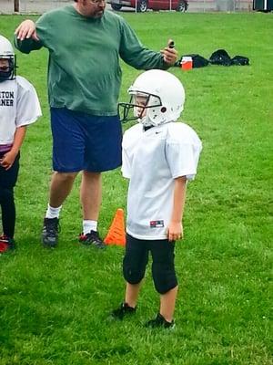 Mason. First year football, age 5