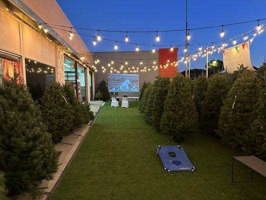 Corn Hole near the bar