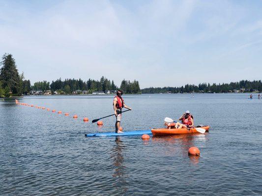 Paddle board and kayak rentals at Allan York park in Bonney lake.