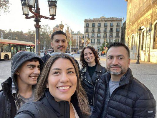 En Barcelona con nuestra familia.