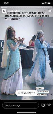 Performing Persian dance at Yalda celebration