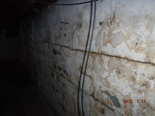 Bulging basement wall. Estimated $10,000 to repair