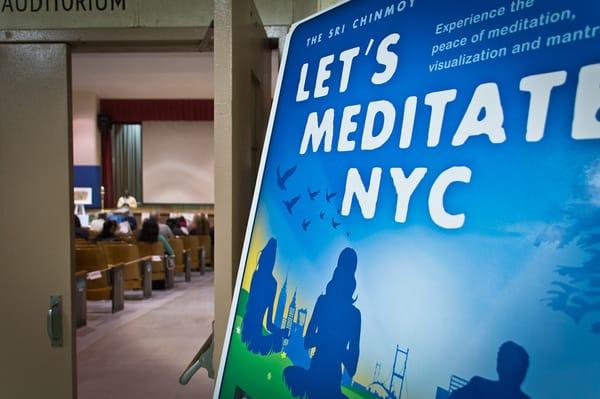 Meditation workshop by the Sri Chinmoy Meditation Centre, New York.