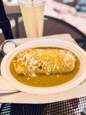 Deluxe Smothered Burrito - Definitely tasty but probably not the best chile out there. Added steak & for the veggies inside. Good size.