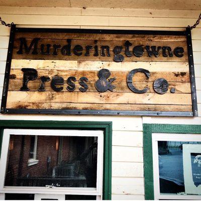 Murderingtowne Press & Company is a cool and eclectic shop.  creative, hand made & upcycled.   screen printing & custom furniture builder