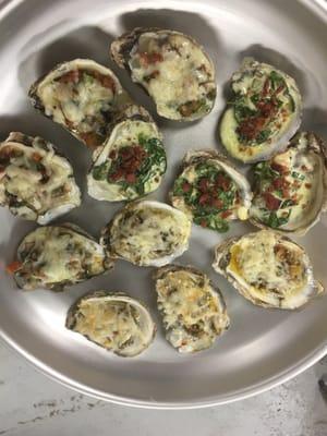 Rockyfeller & Mikeyfeller broiled oysters!!!