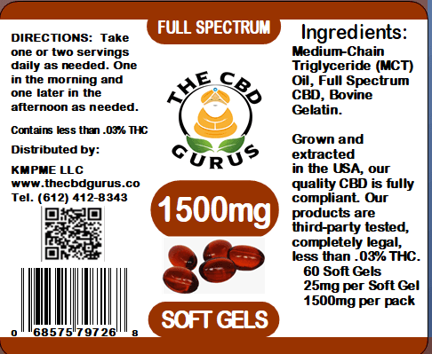 FULL SPECTUM SOFTGELS 1500mg
60 count