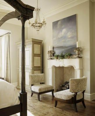 Limestone Fireplace