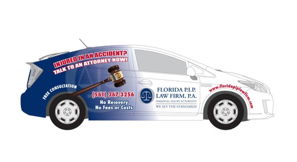 This is the Florida PIP Law Firm Car Wrapped