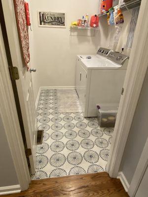 Completed laundry room