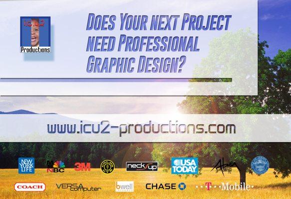 Professional Design since 1992.  www.icu2-productions.com