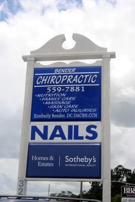 Bender Chiropractic Street Sign