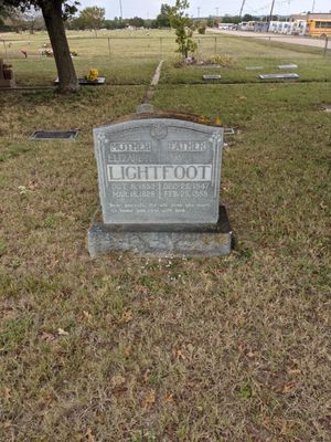 The Lightfoot Cemetery at the Green Acres Memorial Park