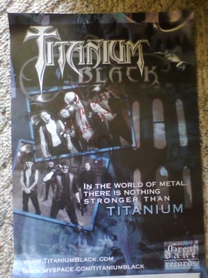 Railroad Days July 8, 2010  - poster I got signed by Titanium Black singer Terry LeRoi.