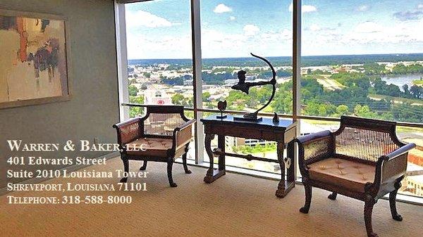 The Lobby of Warren & Baker in the Louisiana Tower on the 20th floor at 401 Edwards Street in the CapitalOne Bank Building