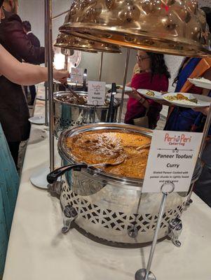 Delicious Indian food catered at a wedding at the Starling hotel in Midtown Atlanta. Peri Peri Catering of Buford, Georgia.